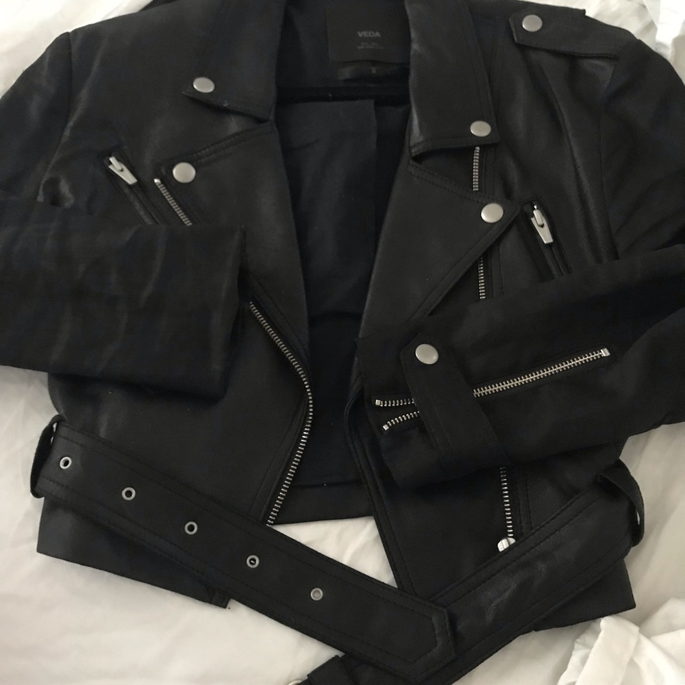 Veda leather cropped Moro jacket